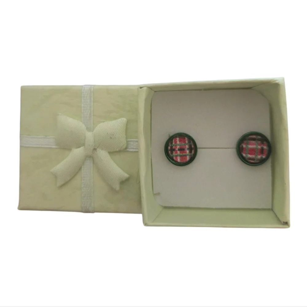 Plaid Kid's Earrings‎
